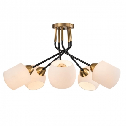 Потолочная люстра Escada Bond 2113/5P Copper/Black для спальни площадью до 10 кв.м.,  в стиле арт-деко