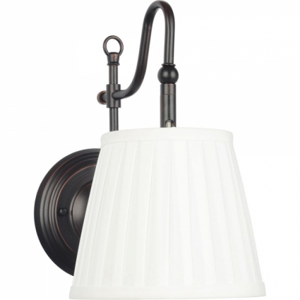 Бра Lussole Milazzo LSL-2901-01 для спальни площадью до 2.2 кв.м., цвет белый,  в стиле ретро