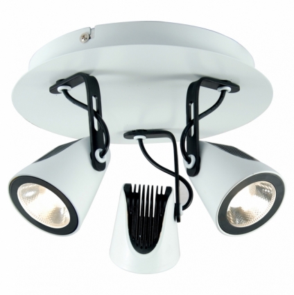 Спот Lussole Loft LSN-4101-03 для экспозиции площадью до 7.5 кв.м., цвет белый,  в стиле лофт