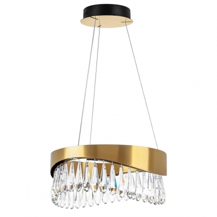 Подвесная светодиодная люстра Lightstar Helio 703143 для спальни, цвет золотой,  в стиле арт-деко