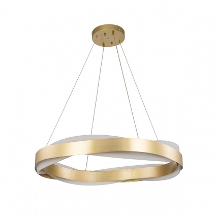 Подвесной светодиодный светильник Indigo Treccia 14013/B/1P Gold V000069L для гостиной площадью до 30 кв.м.,  в стиле модерн