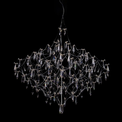Подвесной светодиодный светильник Loft IT Mira 10259/1000 Silver Asfour для кафе и ресторанов, цвет серебро,  в стиле арт-деко