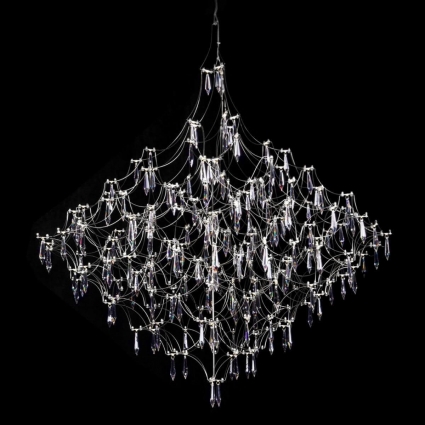 Подвесной светодиодный светильник Loft IT Mira 10259/1200 Silver Asfour для гостиной, цвет серебро,  в стиле арт-деко