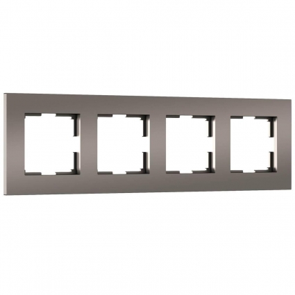 Рамка на 4 поста Werkel Slab бронза матовый W0042963 4690389193538, цвет бронза,  в современном стиле