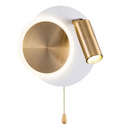 Бра Arte Lamp Syrma A2213AP-2WH для гостиной площадью до 2 кв.м., цвет золотой,  в стиле Хай-тек