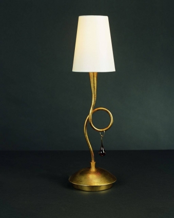 Настольная лампа Mantra Paola Painted Gold 3545 для спальни площадью до 2.2 кв.м.,  в стиле арт-деко