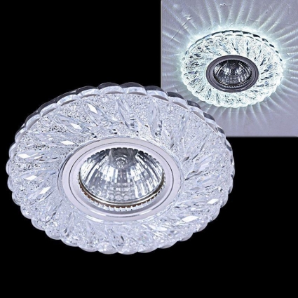 Встраиваемый светильник Reluce 51015-9.0-001MN MR16+LED3W WH для гостиной, цвет алюминий