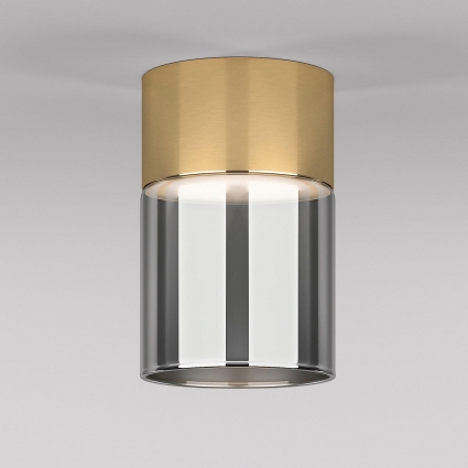 Потолочный светодиодный светильник Elektrostandard Lumen 25047/LED 10W 4000К латунь/дымчатый a064708 для гостиной, цвет латунь,  в стиле модерн