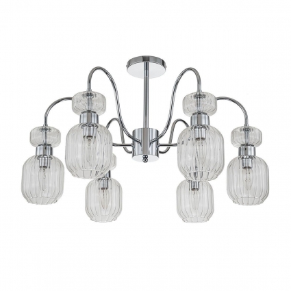 Потолочная люстра Escada Gloss 1141/6PL Chrome/Clear для спальни площадью до 22 кв.м.,  в стиле модерн