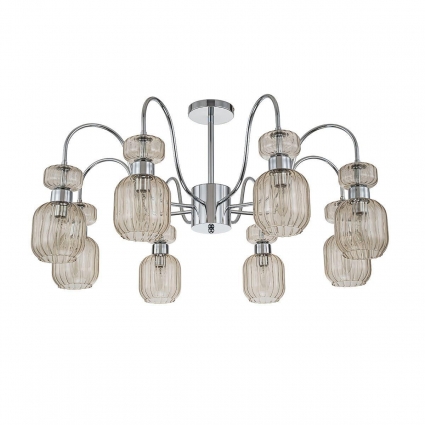 Потолочная люстра Escada Gloss 1141/8PL Chrome/Beige для гостиной площадью до 30 кв.м.,  в стиле модерн