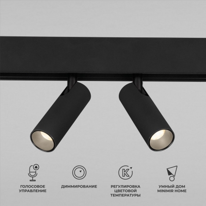 Трековый светодиодный светильник Elektrostandard Slim Magnetic Dim Dual 85056/01 черный a063528 для кухни, цвет черный,  в стиле Хай-тек