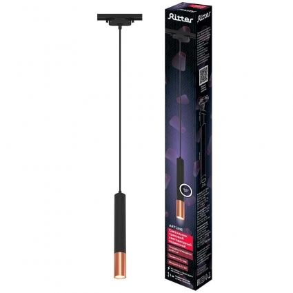 Трековый светильник Ritter Artline 59711 1 на площадь до 6.4 кв.м., цвет черный