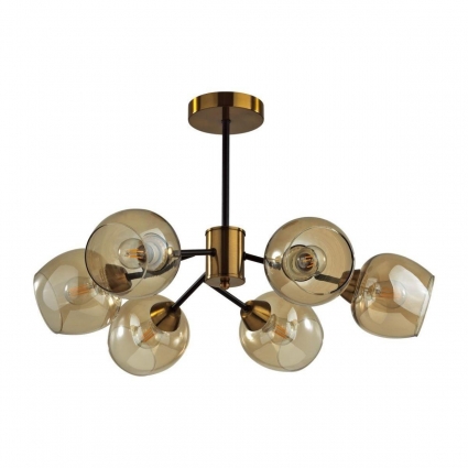 Потолочная люстра Lumion Comfi Odell 5649/6C для кухни, цвет янтарный