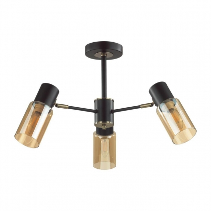 Потолочная люстра Lumion Comfi Ronnie 5644/3C для прихожей, цвет янтарный