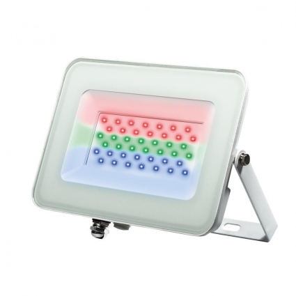 Прожектор светодиодный Jazzway PFL-RGB 30W RGB 5012103, цвет белый,  в современном стиле