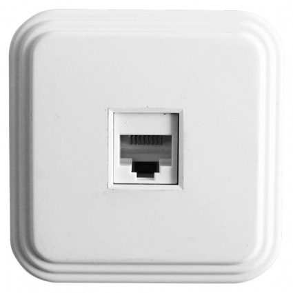 Розетка компьютерная RJ-45 Stekker Брест белый PST00-21-20 39706, цвет белый,  в современном стиле
