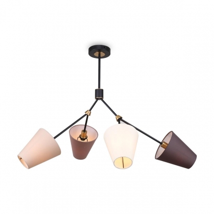 Потолочная люстра Freya Hats FR5370CL-04B для спальни, цвет разноцветный,  в стиле модерн