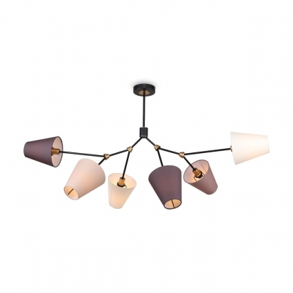Потолочная люстра Freya Hats FR5370CL-06B для спальни, цвет разноцветный,  в стиле модерн
