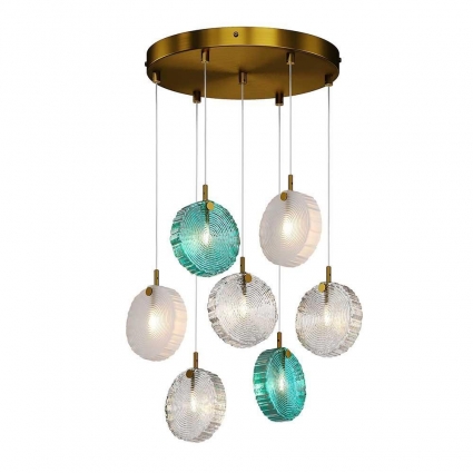 Подвесная люстра Maytoni Frozen MOD254PL-07BS для гостиной, цоколь G4,  в стиле арт-деко