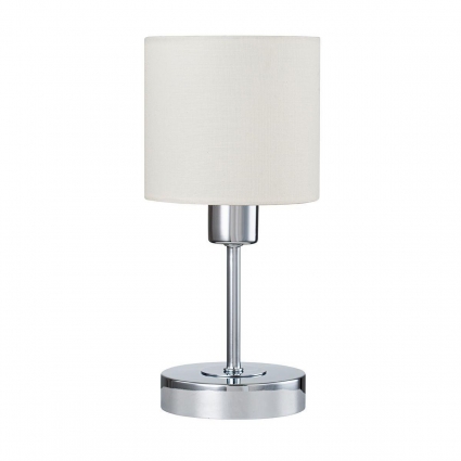 Настольная лампа Escada Denver 1109/1 Chrome/Beige для спальни площадью до 3 кв.м.,  в стиле модерн