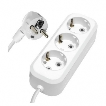 Удлинитель Stekker Home 3гн 2м с/з HM06-31-02 49347, цвет белый