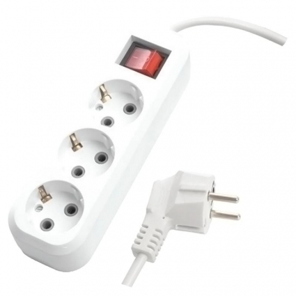 Удлинитель Stekker Home 3гн 7м с/з HM07-31-07 49356, цвет белый