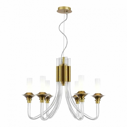 Подвесная люстра ST Luce VETRANO SL1241.203.06 на площадь до 11 кв.м., цвет золотой