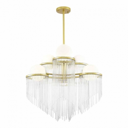 Подвесная люстра ST Luce ALLEGRO SL1511.203.06 на площадь до 18 кв.м., цвет золотой,  в стиле арт-деко