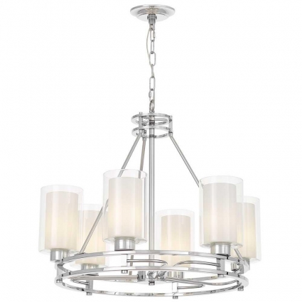 Подвесная люстра Lumina Deco Marietta LDP 8025-6 CHR+WT, цвет хром,  в современном стиле