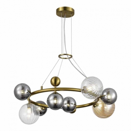 Подвесной светодиодный светильник ST Luce SPHERE SL1515.303.08 на площадь до 14 кв.м., цвет латунь,  в стиле модерн
