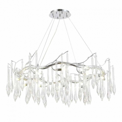 Подвесной светодиодный светильник ST Luce TEARDROPS SL1660.103.12 на площадь до 21 кв.м., цвет хром,  в стиле модерн