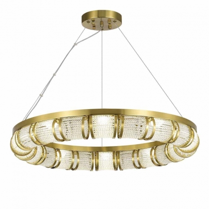 Подвесной светодиодный светильник ST Luce ESME SL6011.303.01 на площадь до 18 кв.м., цвет латунь