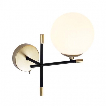 Бра Arte Lamp Arkab A2225AP-1BK для спальни площадью до 1 кв.м., цвет белый,  в стиле модерн
