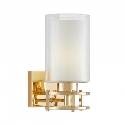 Бра Lumina Deco Marietta LDW 8025-1 F.GD+WT, цвет золотой,  в современном стиле