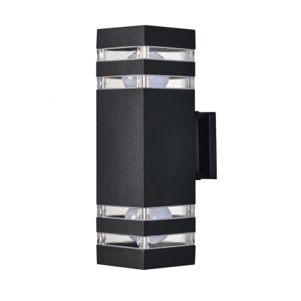 Уличный настенный светильник Arte Lamp Heather A4413AL-2BK на площадь до 2 кв.м., цвет черный,  в современном стиле
