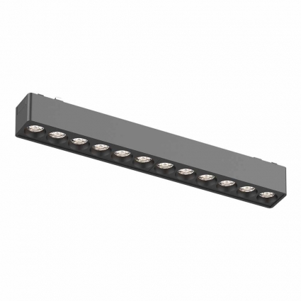 Трековый светодиодный светильник для магнитного шинопровода ST Luce SKYFLAT ST673.436.12 на площадь до 4 кв.м., цвет черный,  в стиле Хай-тек