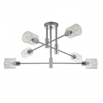Потолочная люстра Escada Reflex 1140/6P для спальни, цвет серебро, серебро+хром