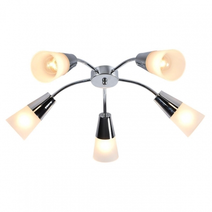 Потолочная люстра Escada Aquilegia 1100/5P Chrome для спальни, цвет белый