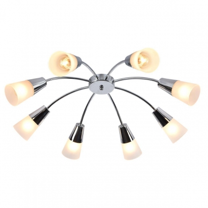 Потолочная люстра Escada Aquilegia 1100/8P Chrome для гостиной, цвет белый