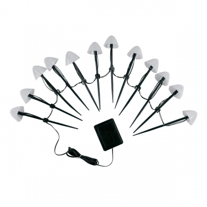 Светильник на солнечных батареях Uniel USL-S-830/PM020 Multicolor Mushrooms Set12 UL-00011676, цвет белый,  в современном стиле