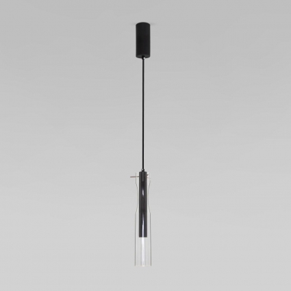 Подвесной светодиодный светильник Eurosvet Swan 50254/1 Led черный для кафе и ресторанов площадью до 1 кв.м.,  в стиле арт-деко