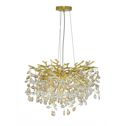 Подвесная люстра Lumina Deco Brevia LDP 8027-500 GD для спальни, цоколь E14