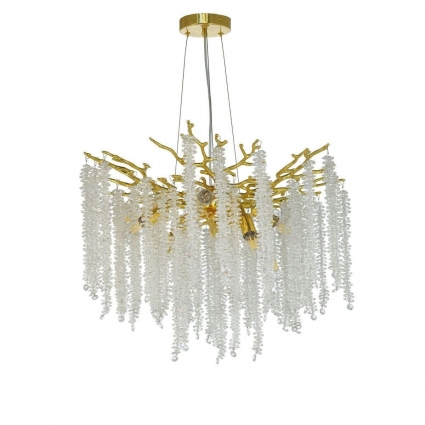 Подвесная люстра Lumina Deco Drevia LDP 8026-500 GD для спальни, цоколь E14