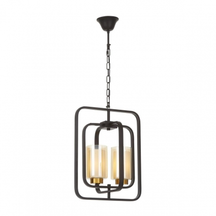 Подвесная люстра Lumina Deco Indivia LDP 1238-2 BK+MD для спальни, цвет черный