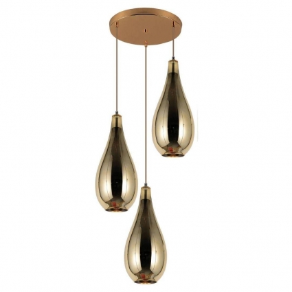 Подвесная люстра Lumina Deco Lauris LDP 6843-3 GD для кухни, цоколь E27,  в стиле модерн