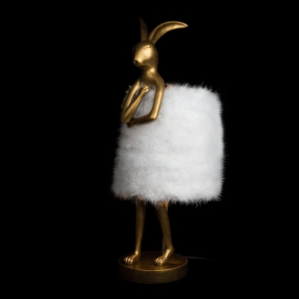 Подвесной светильник Loft IT Lapine 10315/B White fluff для спальни, цвет белый,  в стиле арт-деко