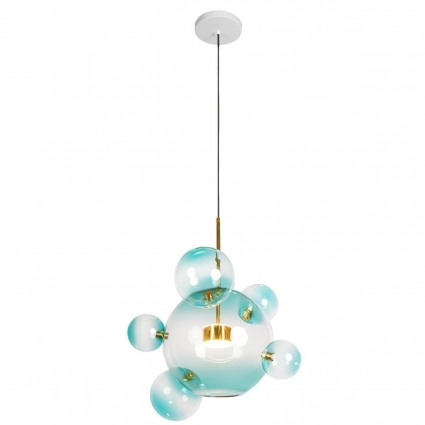 Подвесной светодиодный светильник Loft IT Bolle 2027-P6 Blue для кухни, цвет голубой,  в стиле модерн