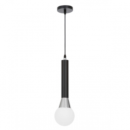 Подвесной светильник Lumina Deco Folino LDP 7012-1B BK+CHR для кафе и ресторанов, цвет черный,  в современном стиле
