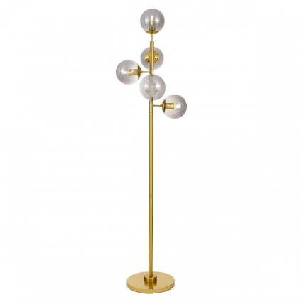 Торшер Lumina Deco Ceredo LDF 6034-5 MD для гостиной, цвет бронза,  в современном стиле