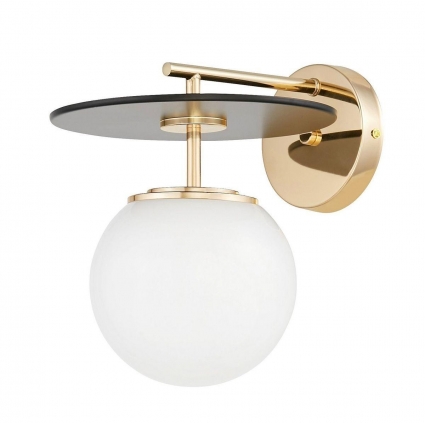 Бра Lumina Deco Dalton LDW 7014-1 GD+BK для гостиной, цвет черный,  в современном стиле